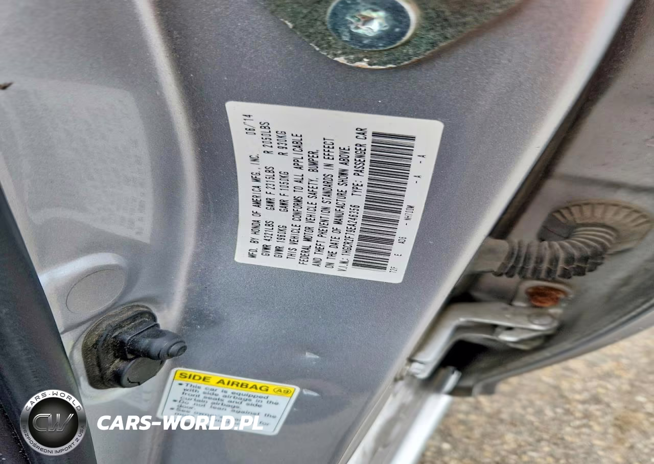2014 Honda Accord Ex VIN:1HGCR2F79EA246356 - 12