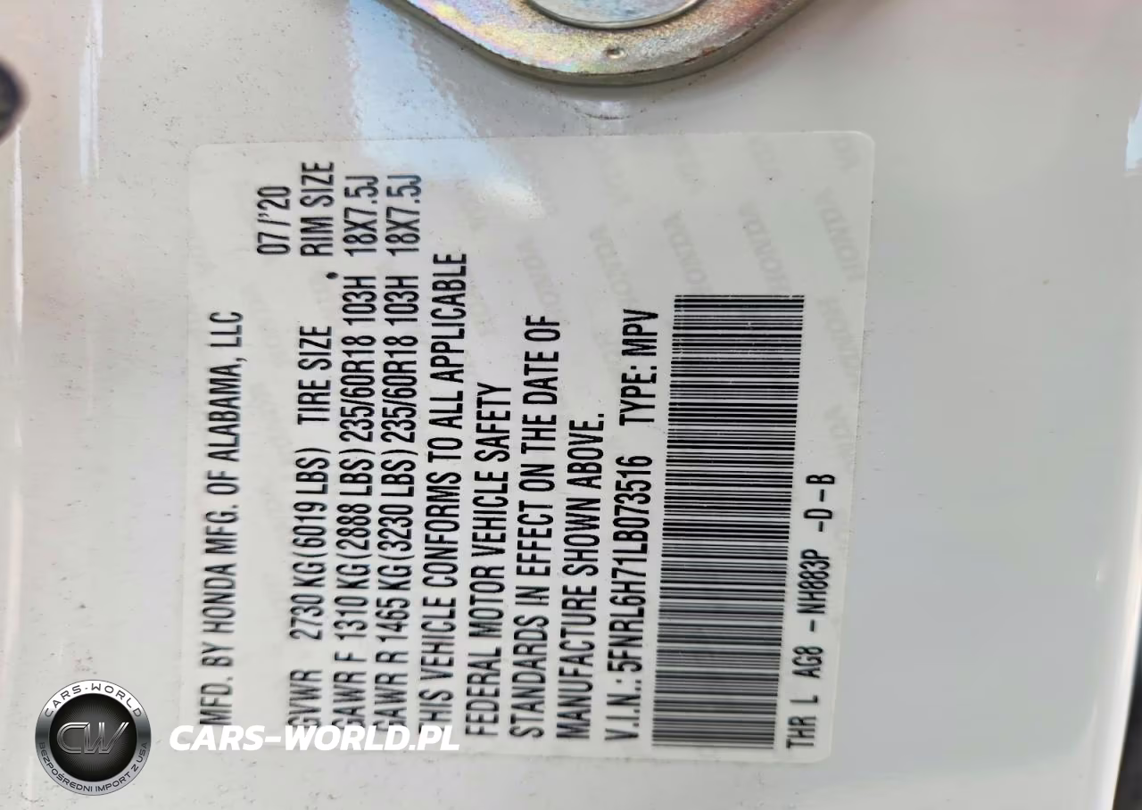 2020 Honda Odyssey Exl VIN:5FNRL6H71LB073516 - 13
