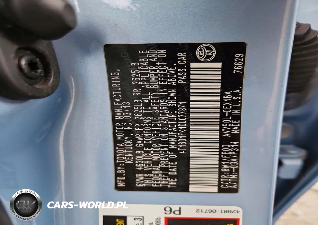 2013 Toyota Camry Hybrid Le VIN:4T1BD1FK1DU077871 - 12