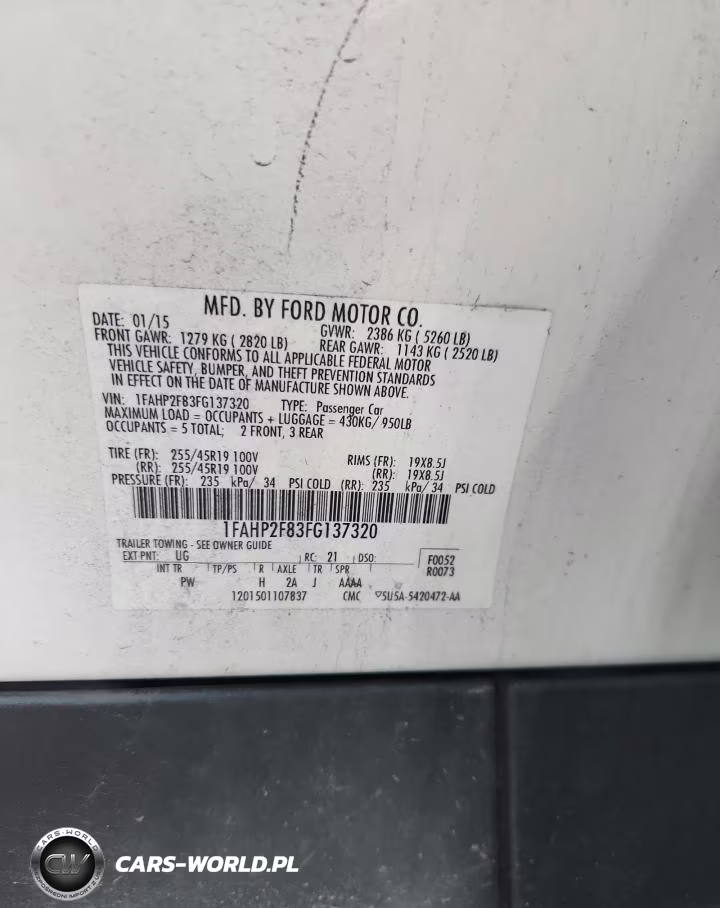 2015 Ford Taurus Limited VIN:1FAHP2F83FG137320 - 12