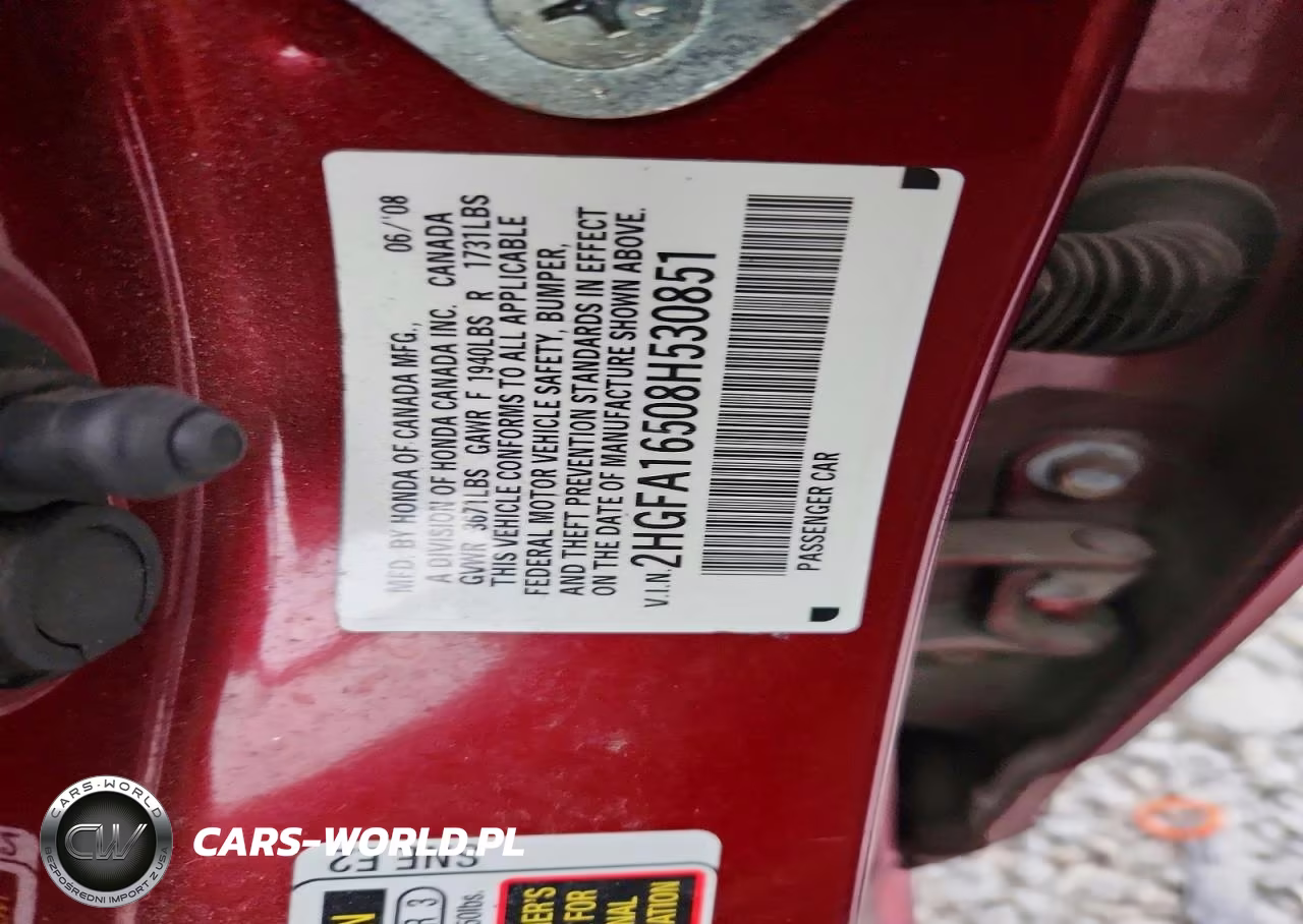 2008 Honda Civic Lx VIN:2HGFA16508H530851 - 13