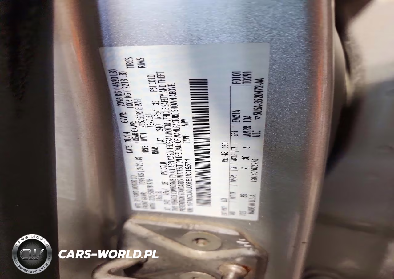 2014 Ford Escape Titanium VIN:1FMCU0JX6EUC19571 - 13