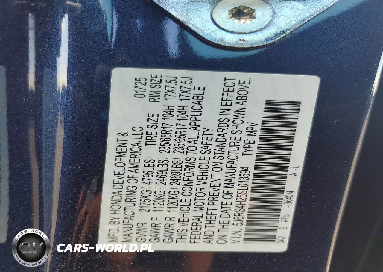 2025 Honda Cr-V Lx VIN:5J6RS4H25SL013594 - 12
