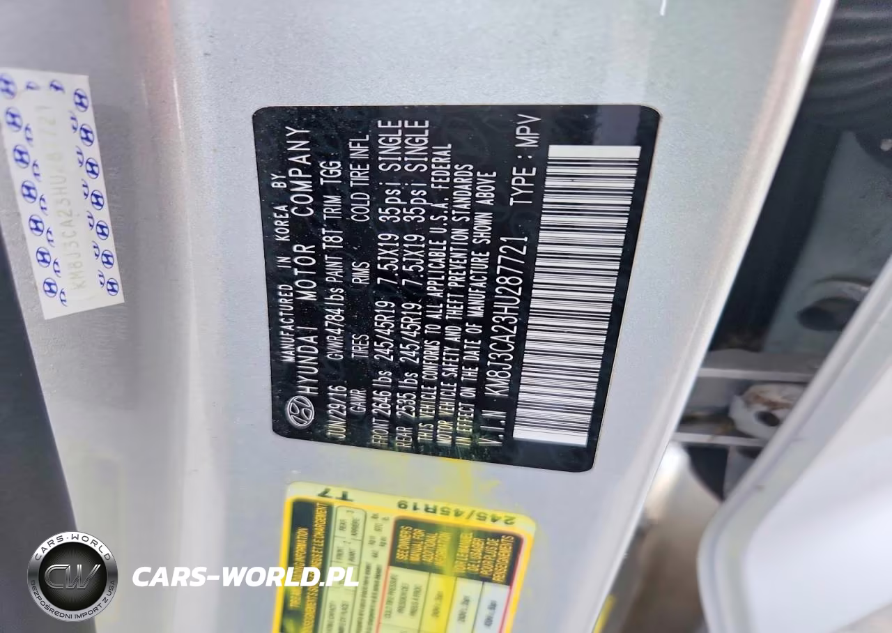 2017 Hyundai Tucson Sport VIN:KM8J3CA23HU287721 - 14
