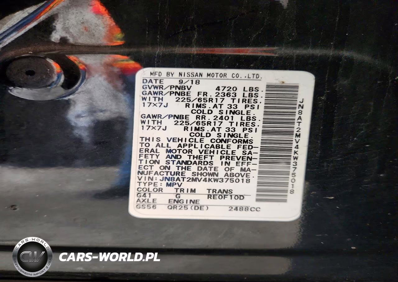 2019 Nissan Rogue Sv VIN:JN8AT2MV4KW375018 - 14