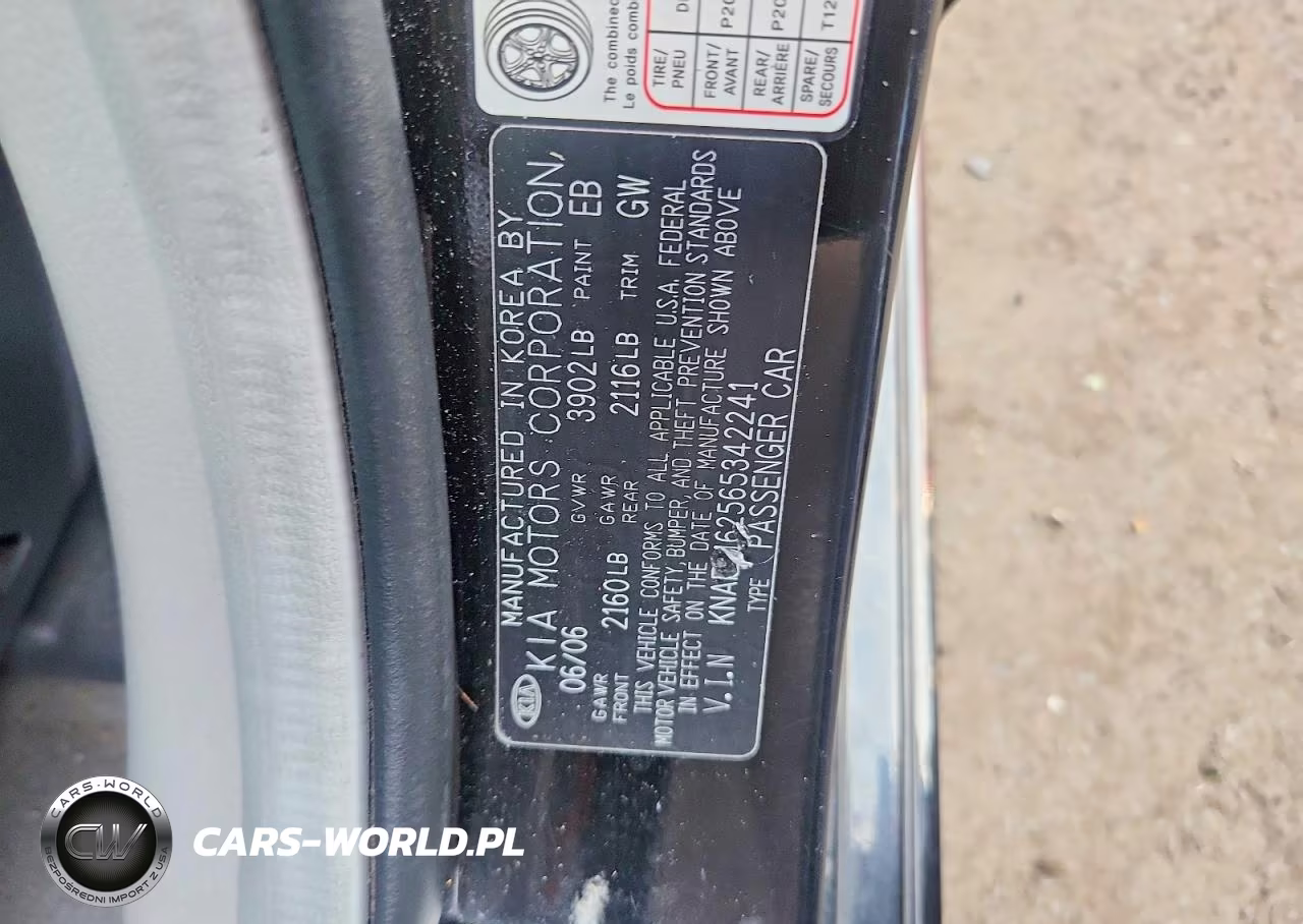 2006 Kia Spectra Spectra5 VIN:KNAFE162565342241 - 12