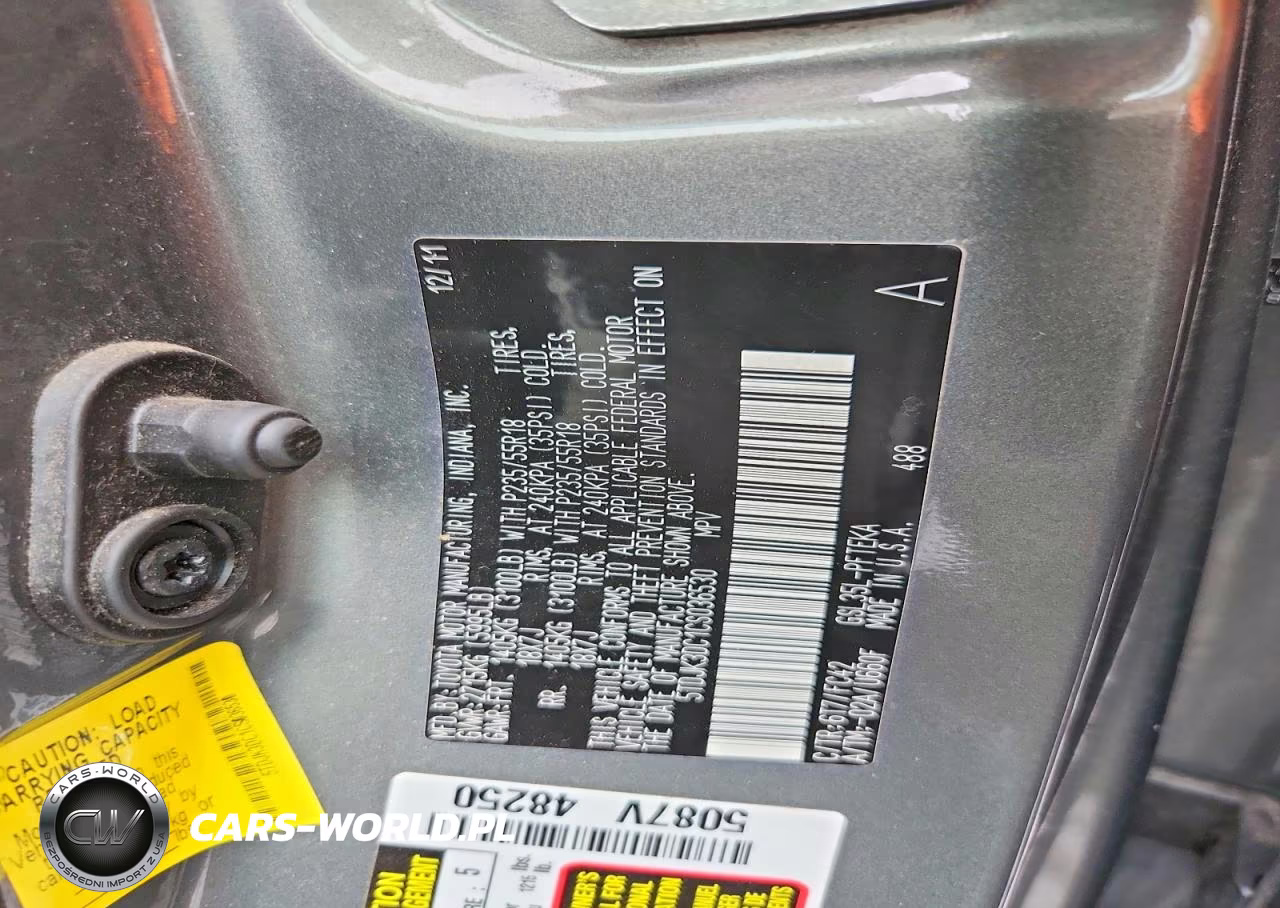 2012 Toyota Sienna Le VIN:5TDJK3DC1CS036530 - 13