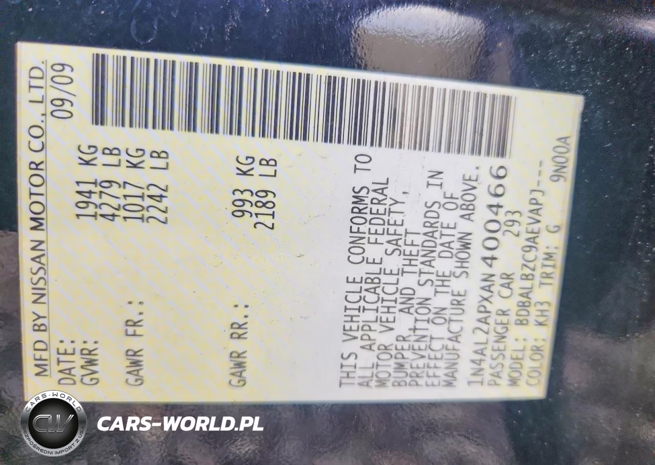 2010 Nissan Altima 2.5 VIN:1N4AL2APXAN400466 - 12