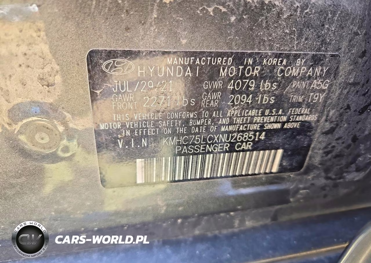 2022 Hyundai Ioniq Se VIN:KMHC75LCXNU268514 - 12
