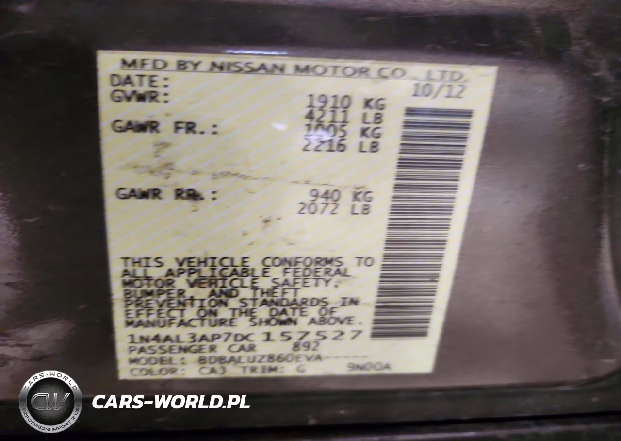2013 Nissan Altima 2.5 VIN:1N4AL3AP7DC157527 - 13