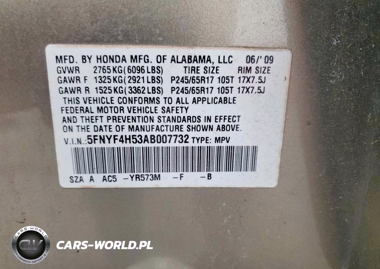 2010 Honda Pilot Exl VIN:5FNYF4H53AB007732 - 13