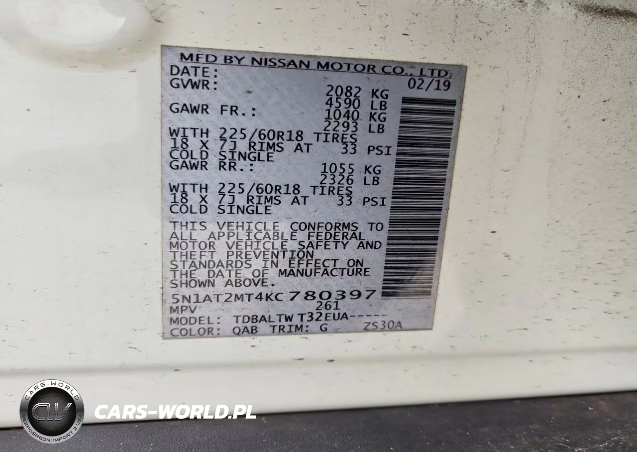 2019 Nissan Rogue Sv VIN:5N1AT2MT4KC780397 - 13