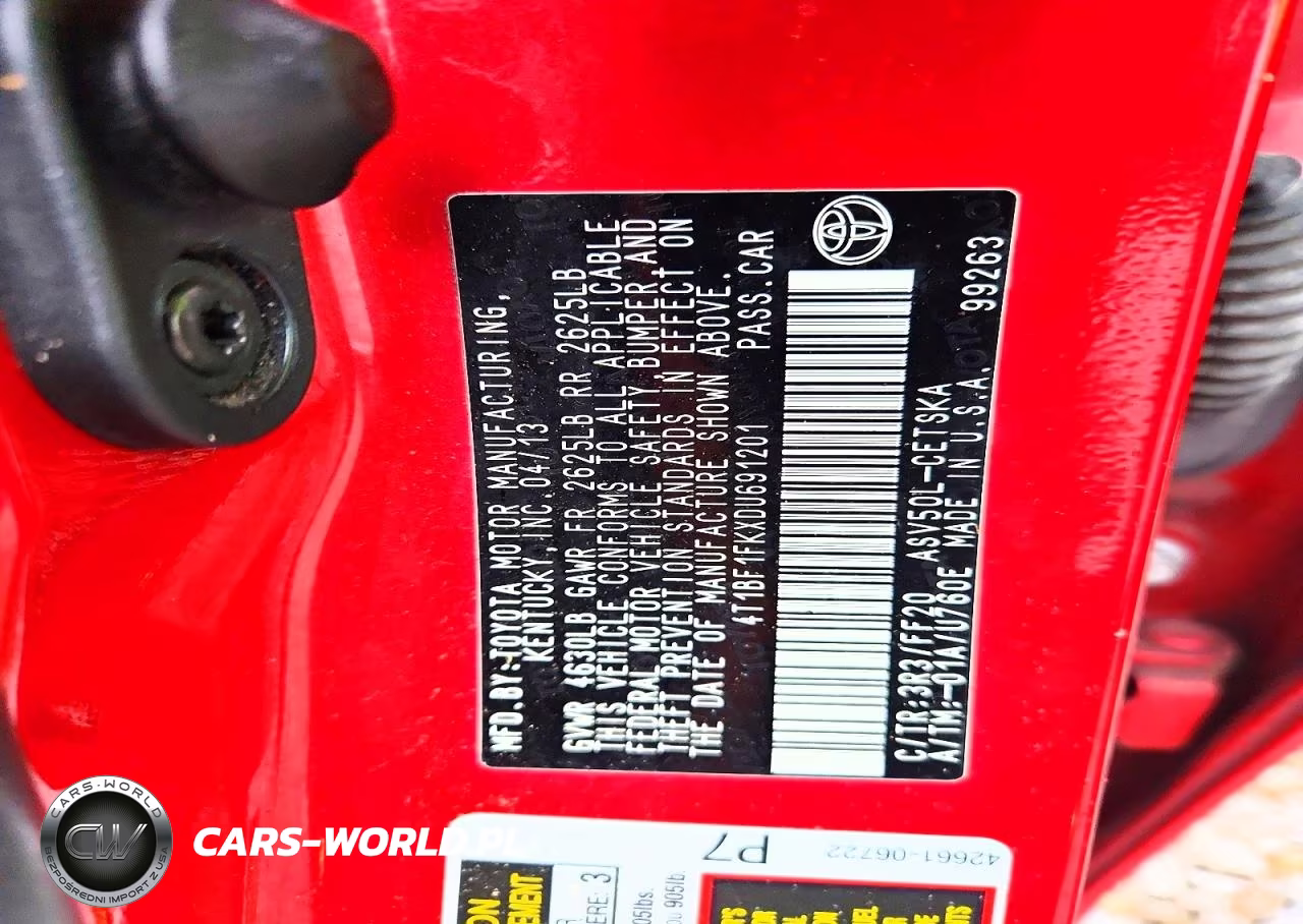 2013 Toyota Camry Se VIN:4T1BF1FKXDU691201 - 12