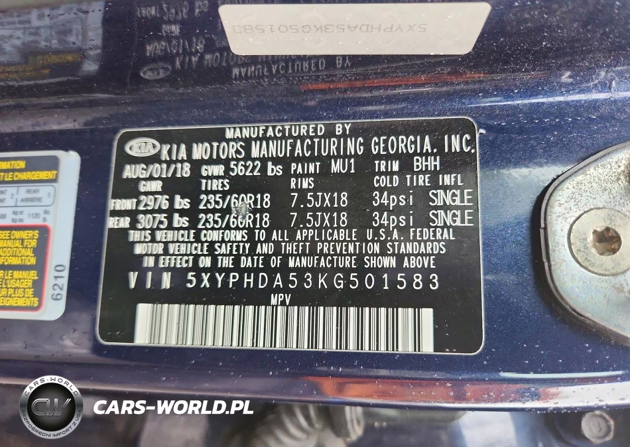 2019 Kia Sorento Ex V6 VIN:5XYPHDA53KG501583 - 13
