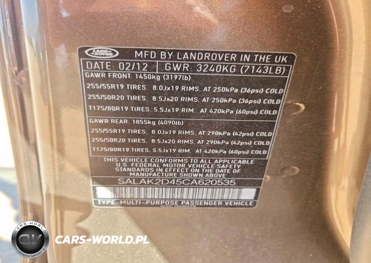 2012 Land Rover Lr4 Hse Luxury VIN:SALAK2D45CA620535 - 12