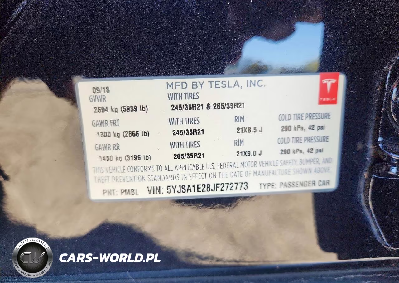 2018 Tesla Model S VIN:5YJSA1E28JF272773 - 13