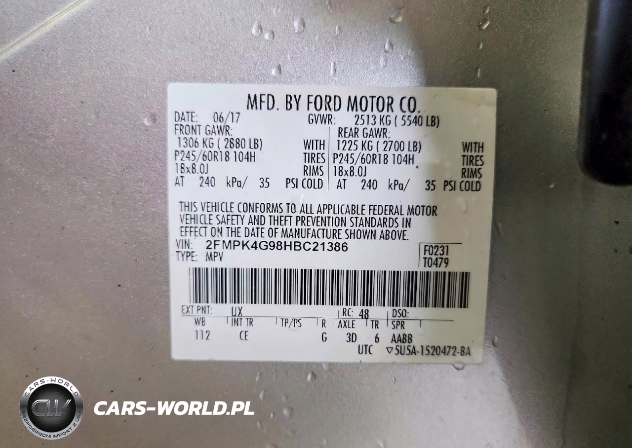 2017 Ford Edge Se VIN:2FMPK4G98HBC21386 - 13