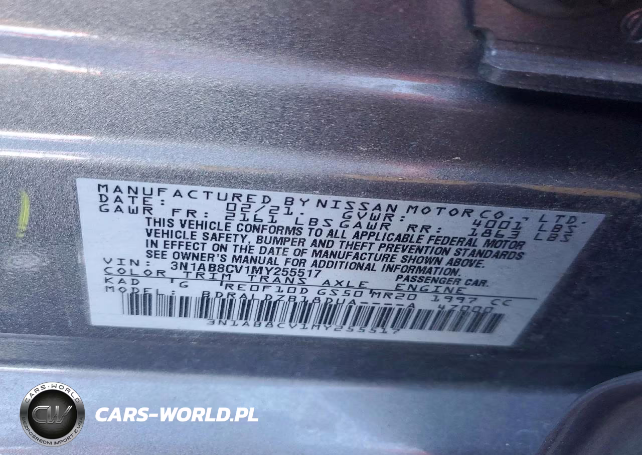 2021 Nissan Sentra Sv VIN:3N1AB8CV1MY255517 - 12