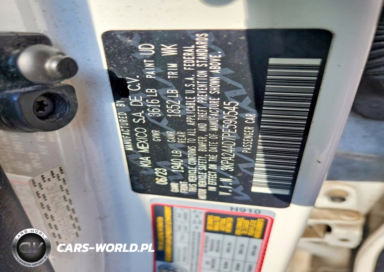 2023 Kia Rio Lx VIN:3KPA24AD7PE590545 - 12