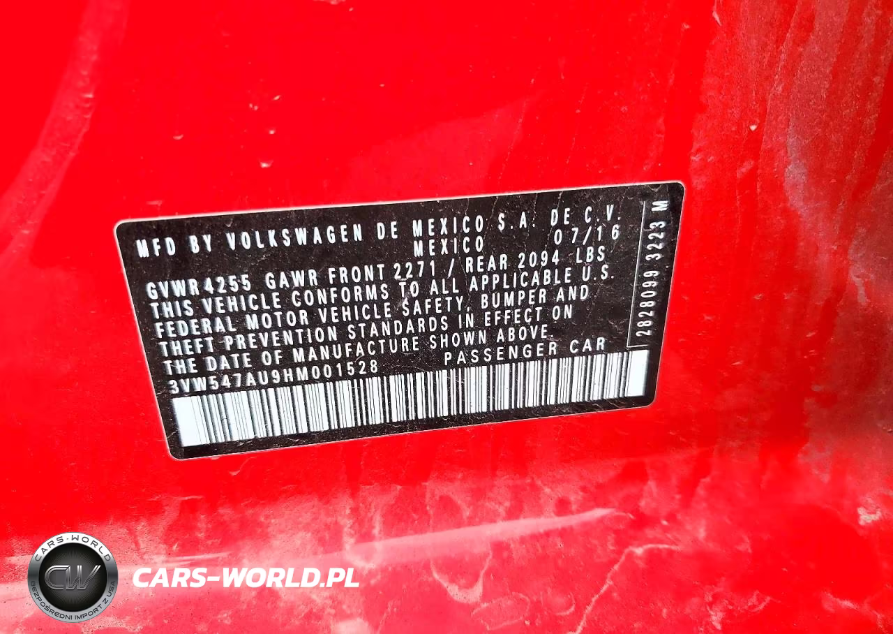 2017 Volkswagen Gti Sport VIN:3VW547AU9HM001528 - 12