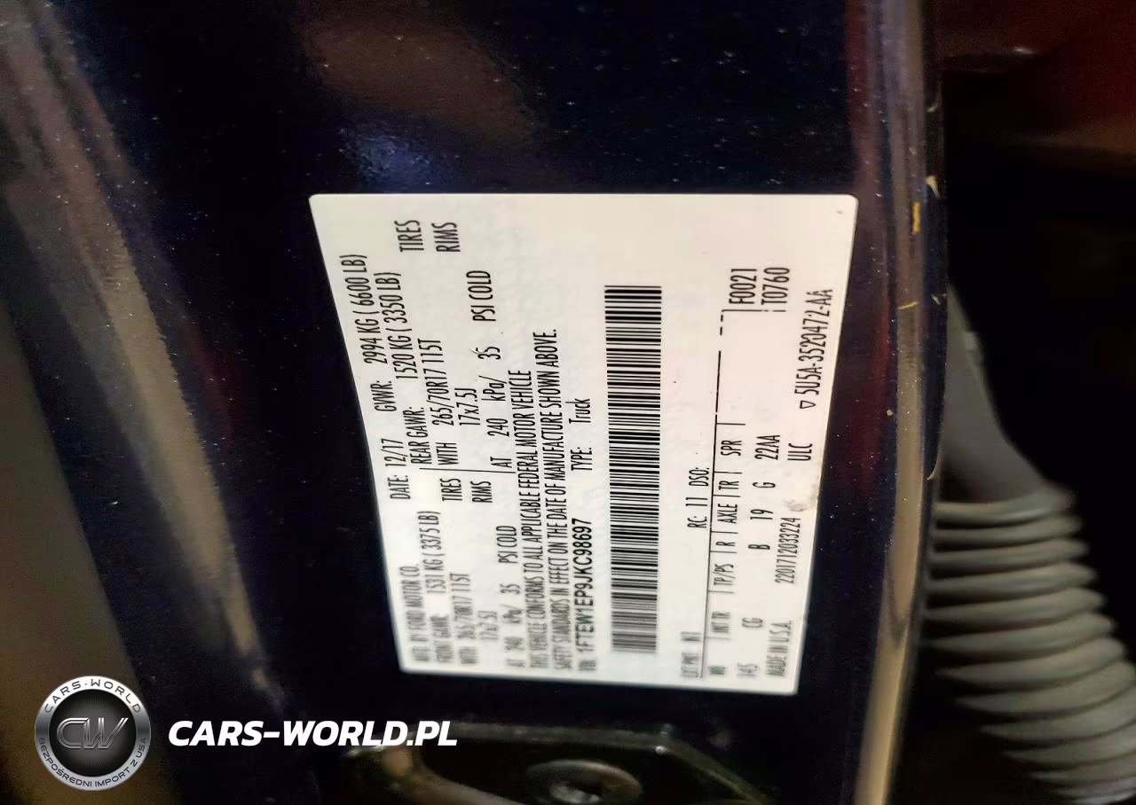 2018 Ford F150 Supercrew VIN:1FTEW1EP9JKC98697 - 12