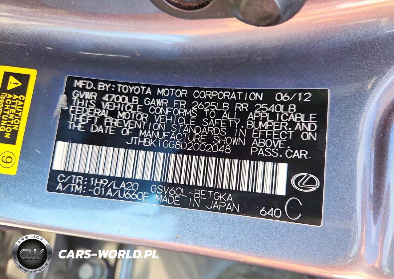 2013 Lexus Es 350 VIN:JTHBK1GG8D2002048 - 12