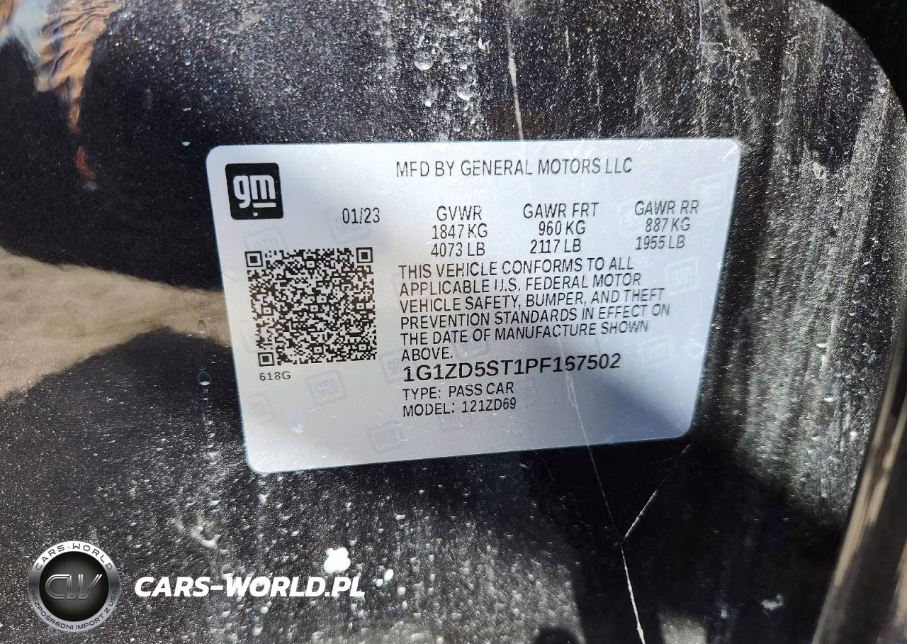 2023 Chevrolet Malibu Lt VIN:1G1ZD5ST1PF167502 - 15