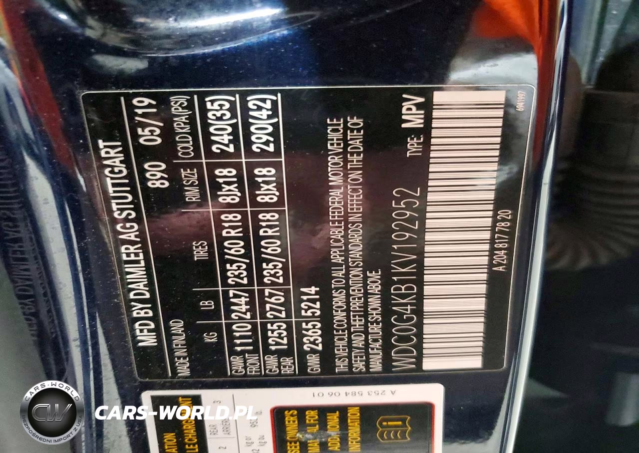 2019 Mercedes-Benz Glc 300 4Matic VIN:WDC0G4KB1KV192952 - 14