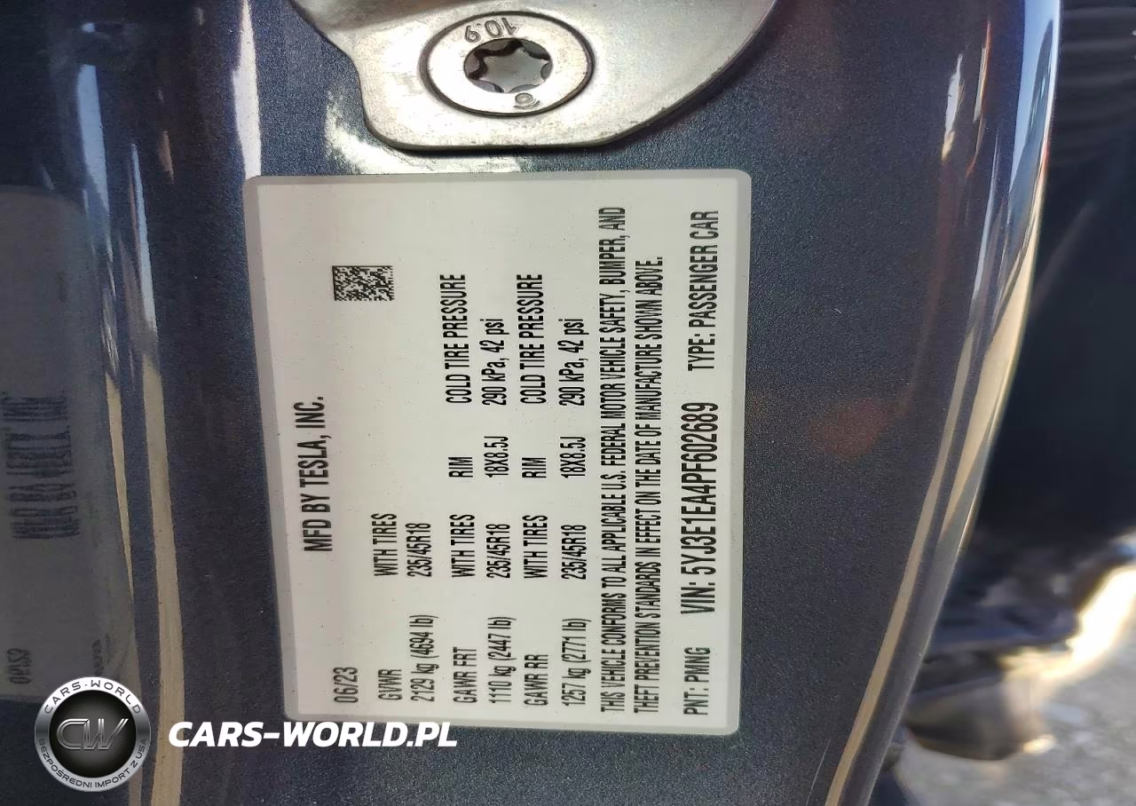 2023 Tesla Model 3 VIN:5YJ3E1EA4PF602689 - 12