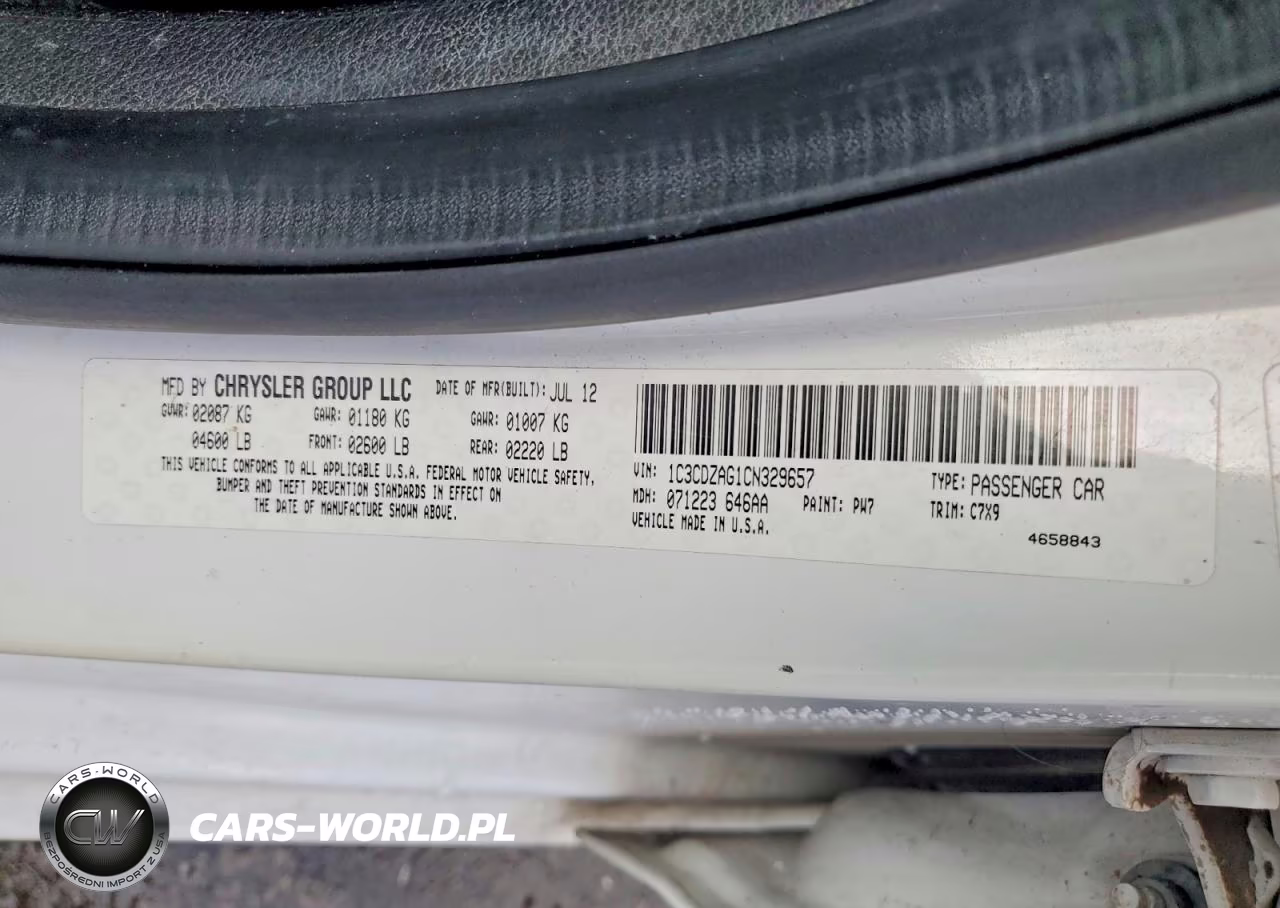 2012 Dodge Avenger Se VIN:1C3CDZAG1CN329657 - 13