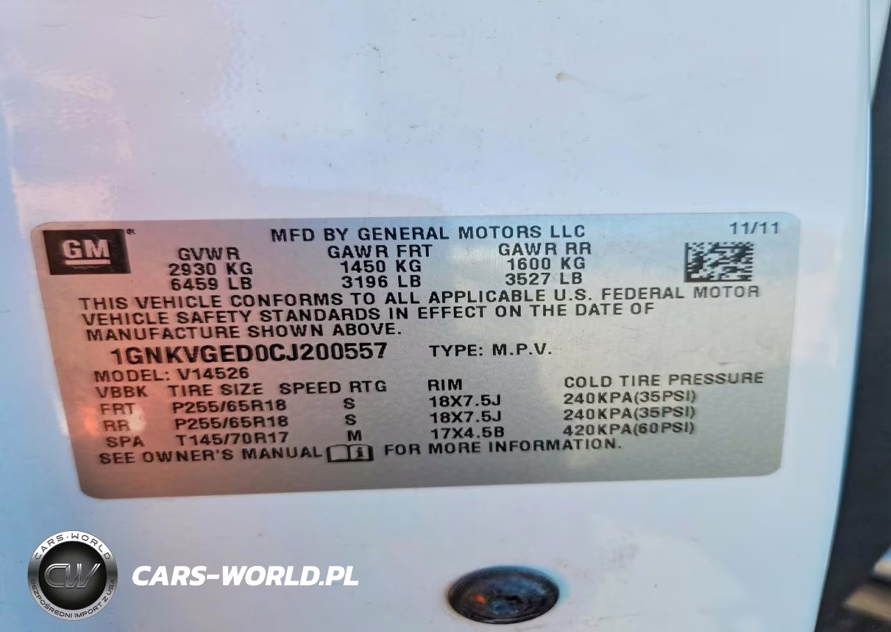 2012 Chevrolet Traverse Lt VIN:1GNKVGED0CJ200557 - 13