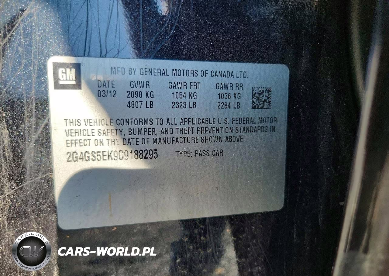 2012 Buick Regal Premium VIN:2G4GS5EK9C9188295 - 12