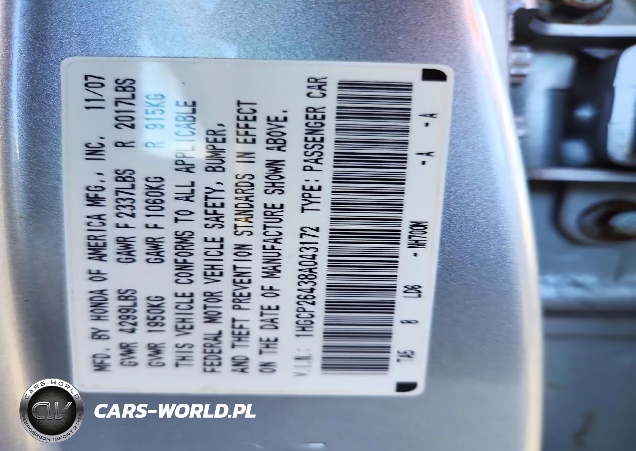 2008 Honda Accord Lxp VIN:1HGCP26438A043172 - 12