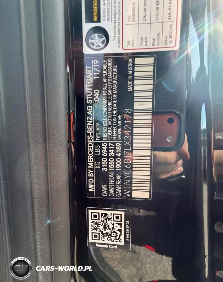 2020 Mercedes-Benz G 550 VIN:W1NYC6BJ7LX342178 - 10