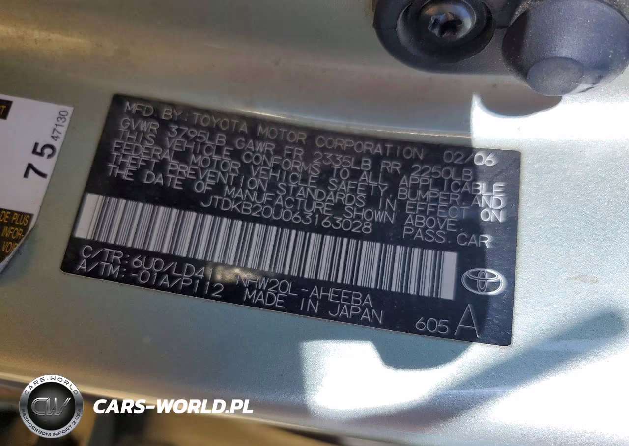 2006 Toyota Prius Base VIN:JTDKB20U063163028 - 12