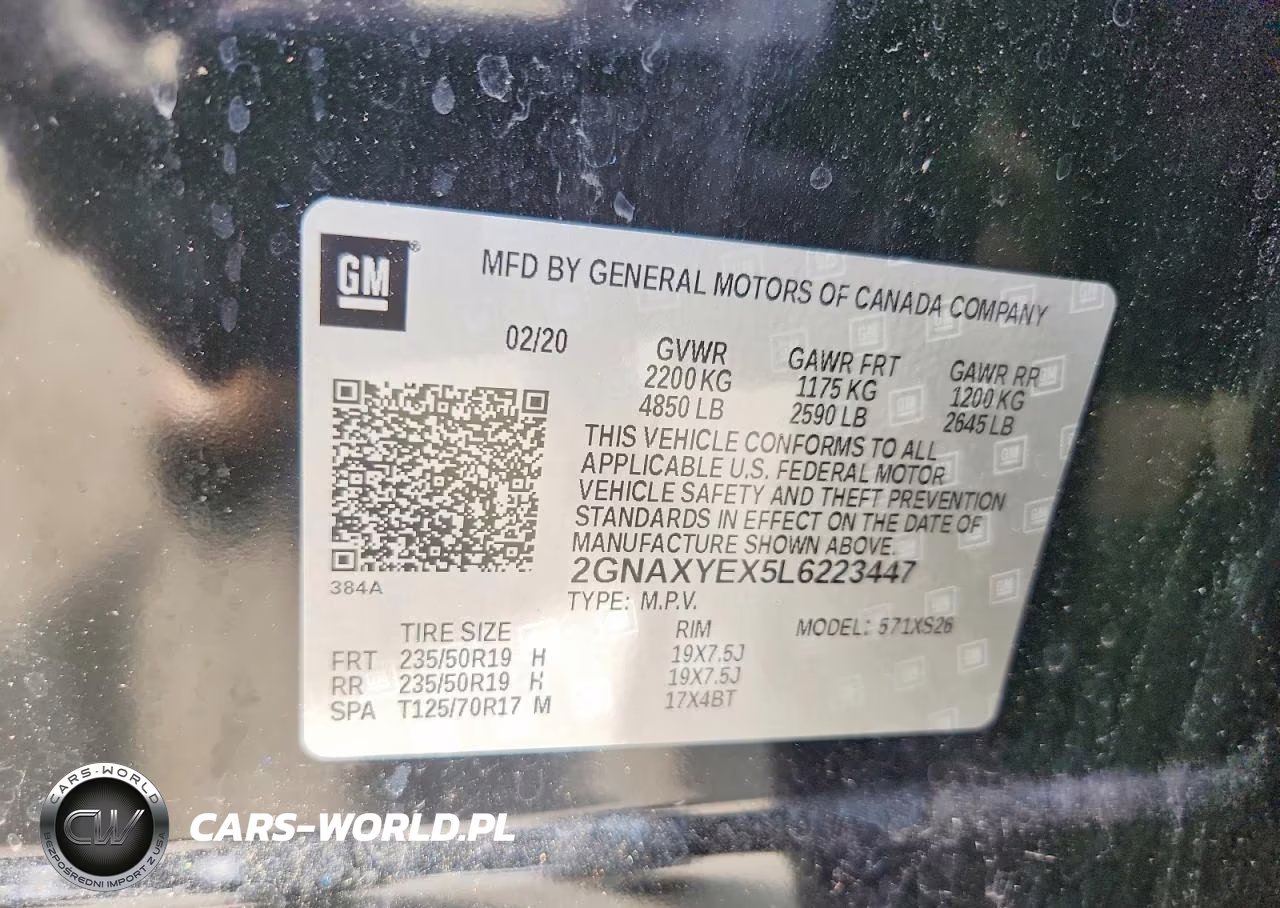 2020 Chevrolet Equinox Premier VIN:2GNAXYEX5L6223447 - 14