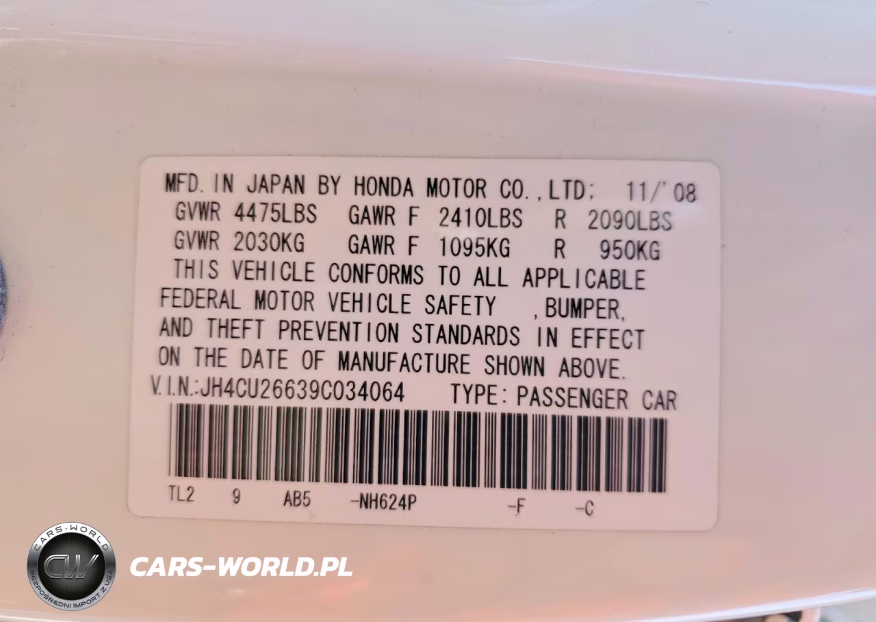 2009 Acura Tsx VIN:JH4CU26639C034064 - 12