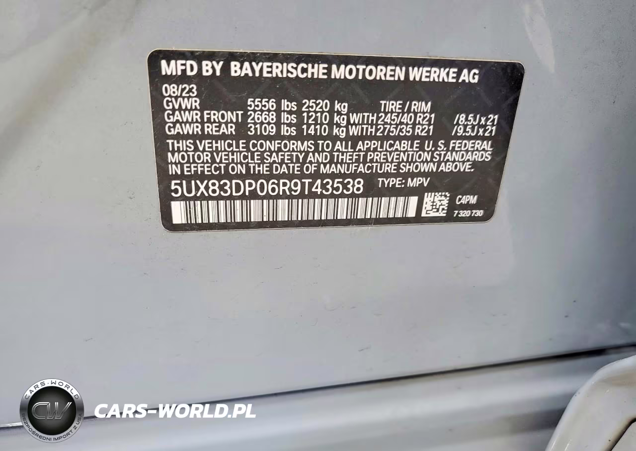 2024 BMW X3 M40I VIN:5UX83DP06R9T43538 - 13