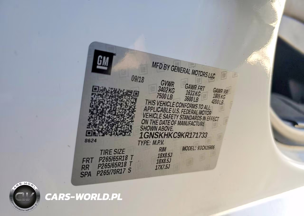2019 Chevrolet Suburban K1500 Lt VIN:1GNSKHKC9KR171733 - 13