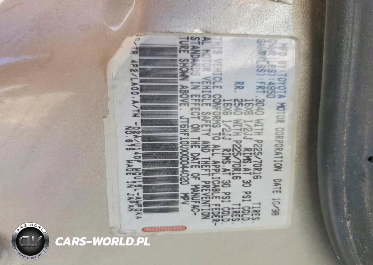 1999 Lexus Rx 300 VIN:JT6HF10UXX0044020 - 13