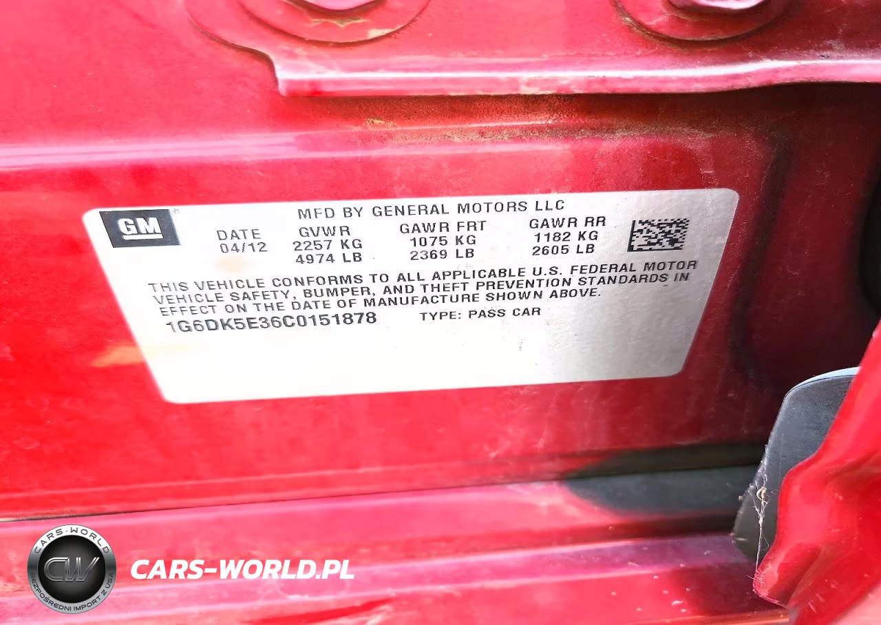 2012 Cadillac Cts Performance Collection VIN:1G6DK5E36C0151878 - 12