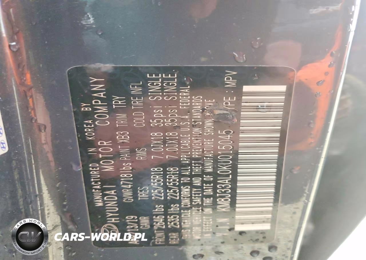 2019 Hyundai Tucson Sel VIN:KM8J33AL0KU015045 - 13