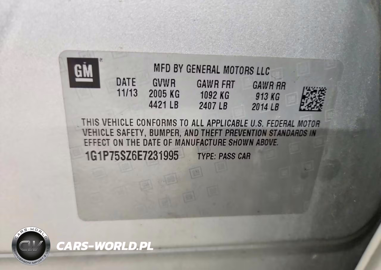 2014 Chevrolet Cruze VIN:1G1P75SZ6E7231995 - 12