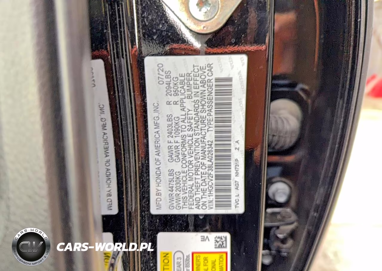 2020 Honda Accord Sport VIN:1HGCV2F38LA026342 - 10