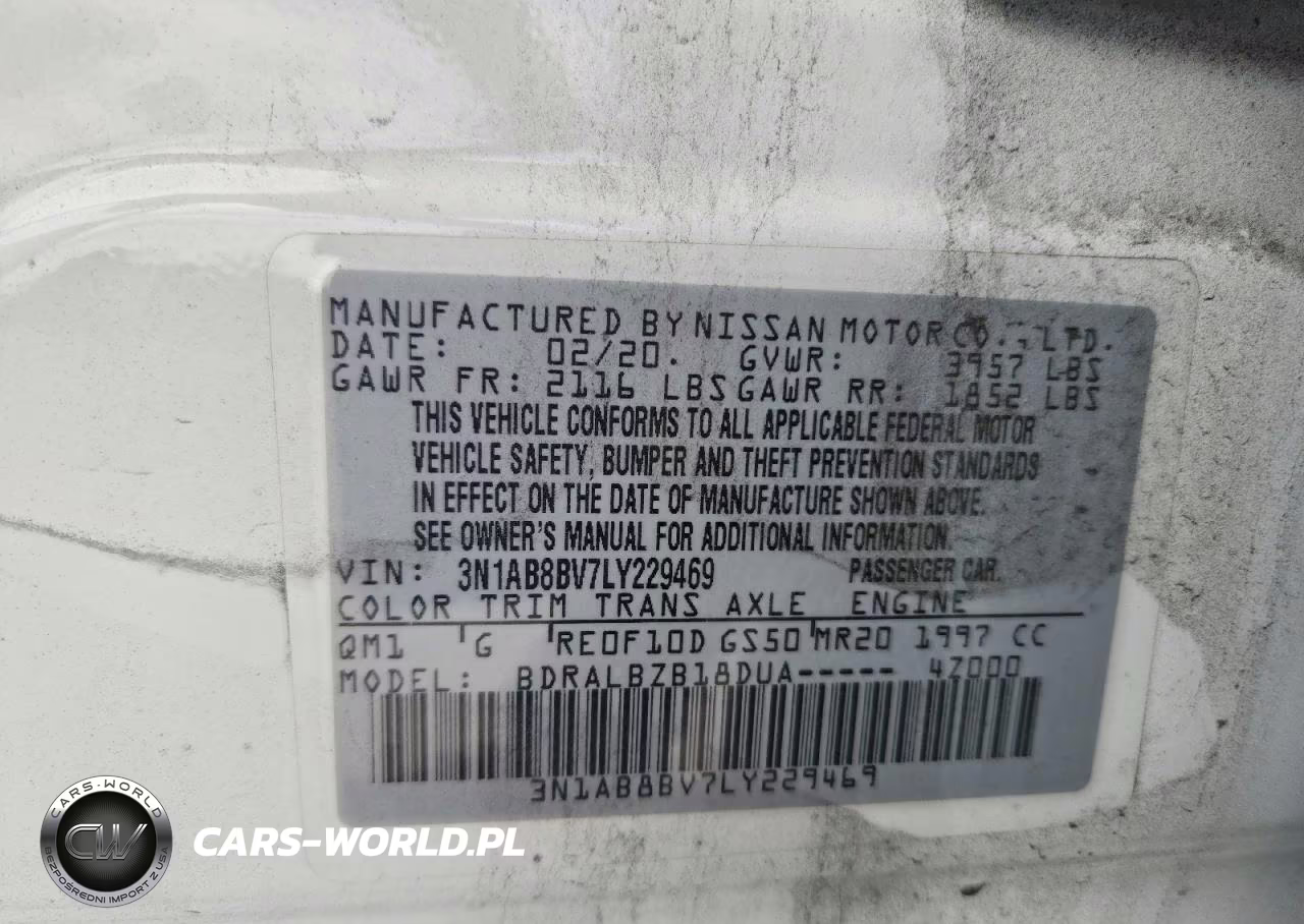 2020 Nissan Sentra S VIN:3N1AB8BV7LY229469 - 12