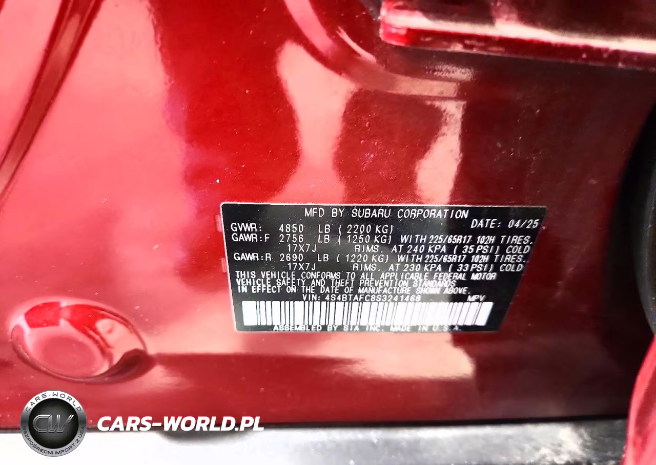 2025 Subaru Outback Premium VIN:4S4BTAFC8S3241468 - 13