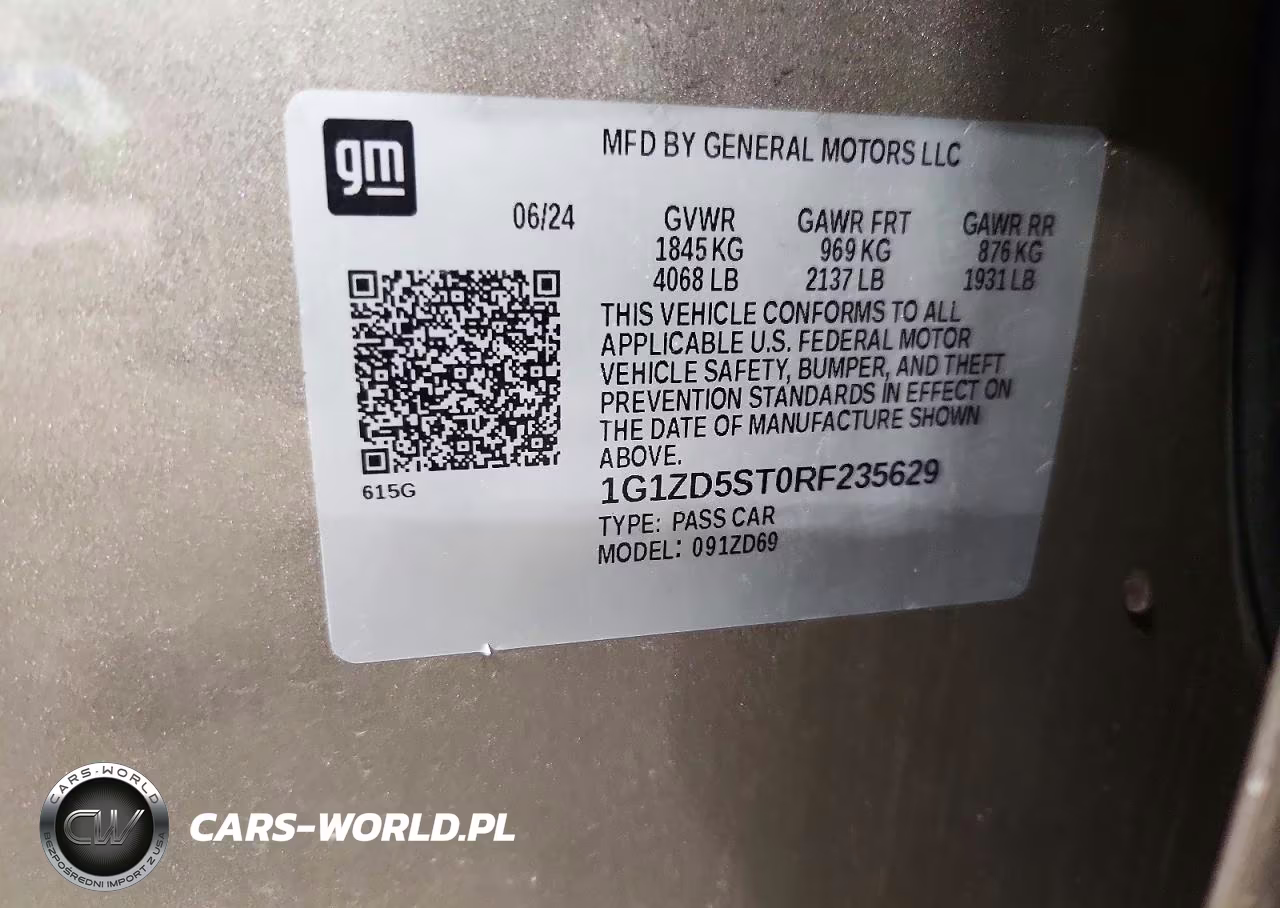 2024 Chevrolet Malibu Lt VIN:1G1ZD5ST0RF235629 - 12