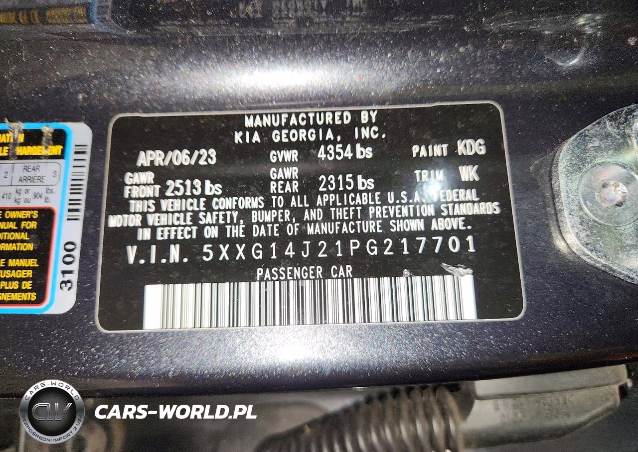 2023 Kia K5 Lxs VIN:5XXG14J21PG217701 - 12