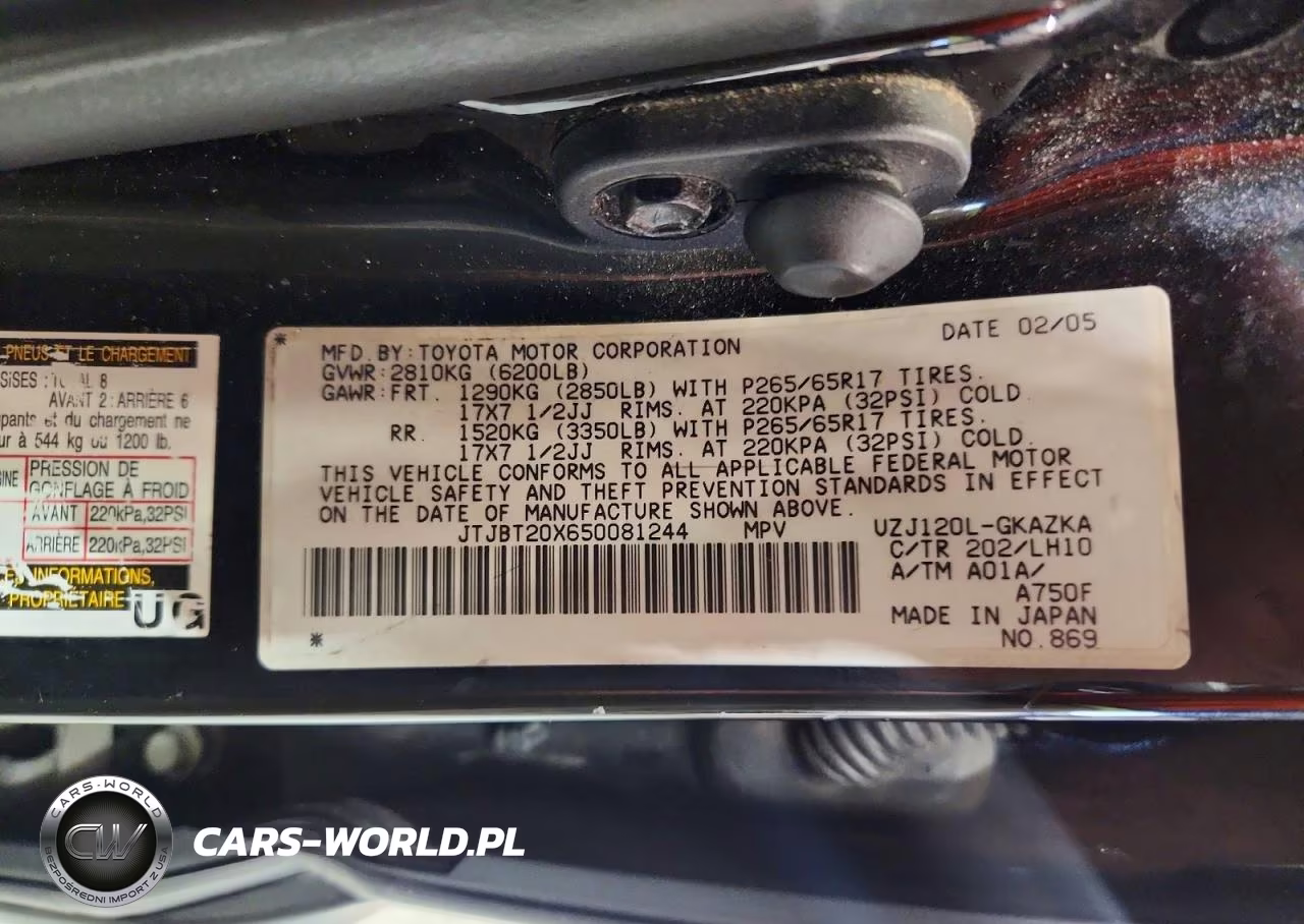 2005 Lexus Gx 470 VIN:JTJBT20X650081244 - 13