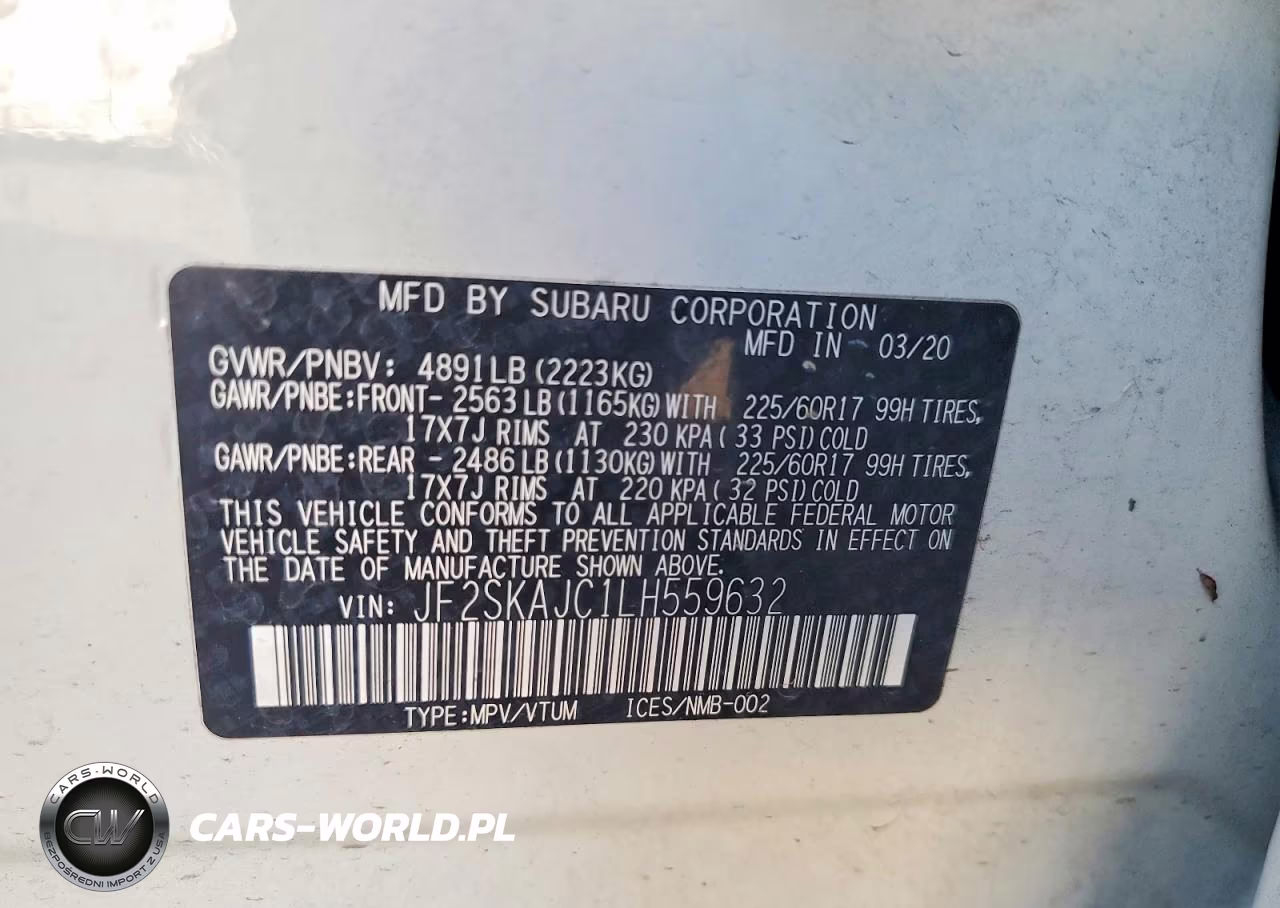 2020 Subaru Forester Premium VIN:JF2SKAJC1LH559632 - 13